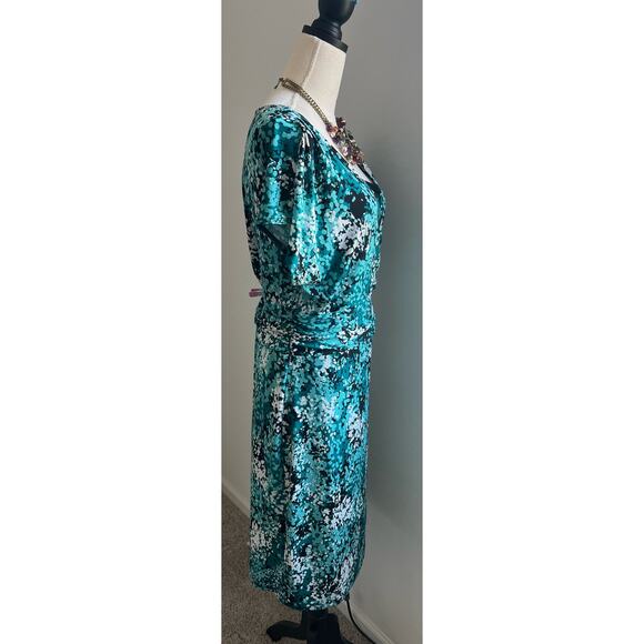 212 Collection Multi-Color Geometric Print Twist Waist Career Dress XL - Picture 3 of 9